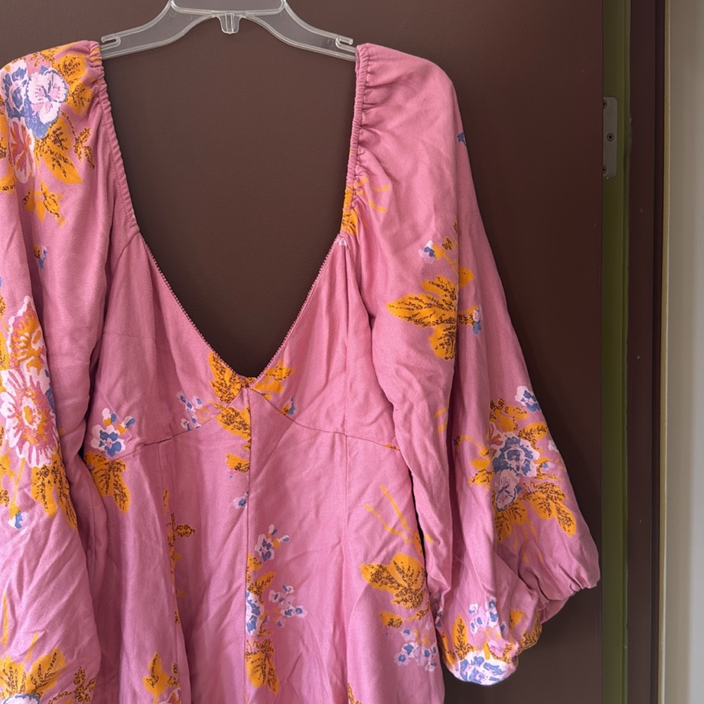 Free People Pink Floral Mini Dress - Picture 2 of 6